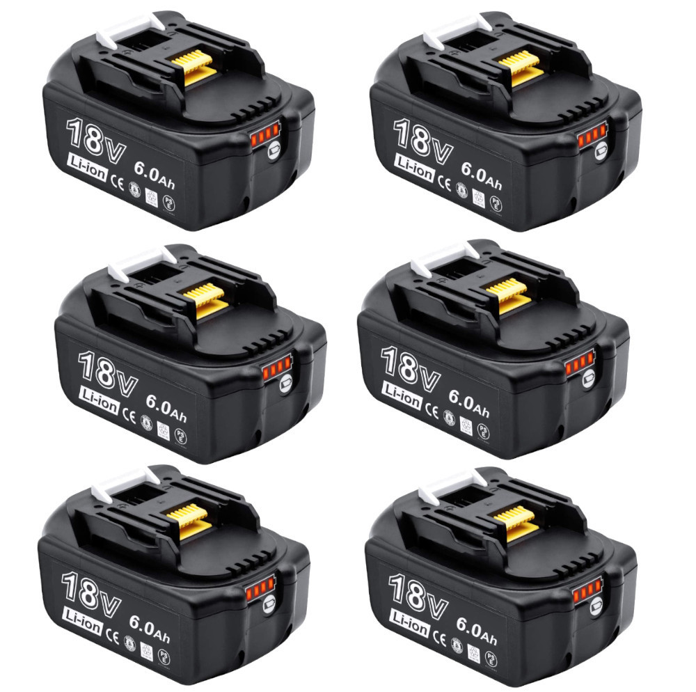 【現金特価】 LED残量表示付　6個セット BL1860B(赤) AP 18V マキタ互換バッテリー マキタ 6.0Ah 18V 互換バッテリー その他