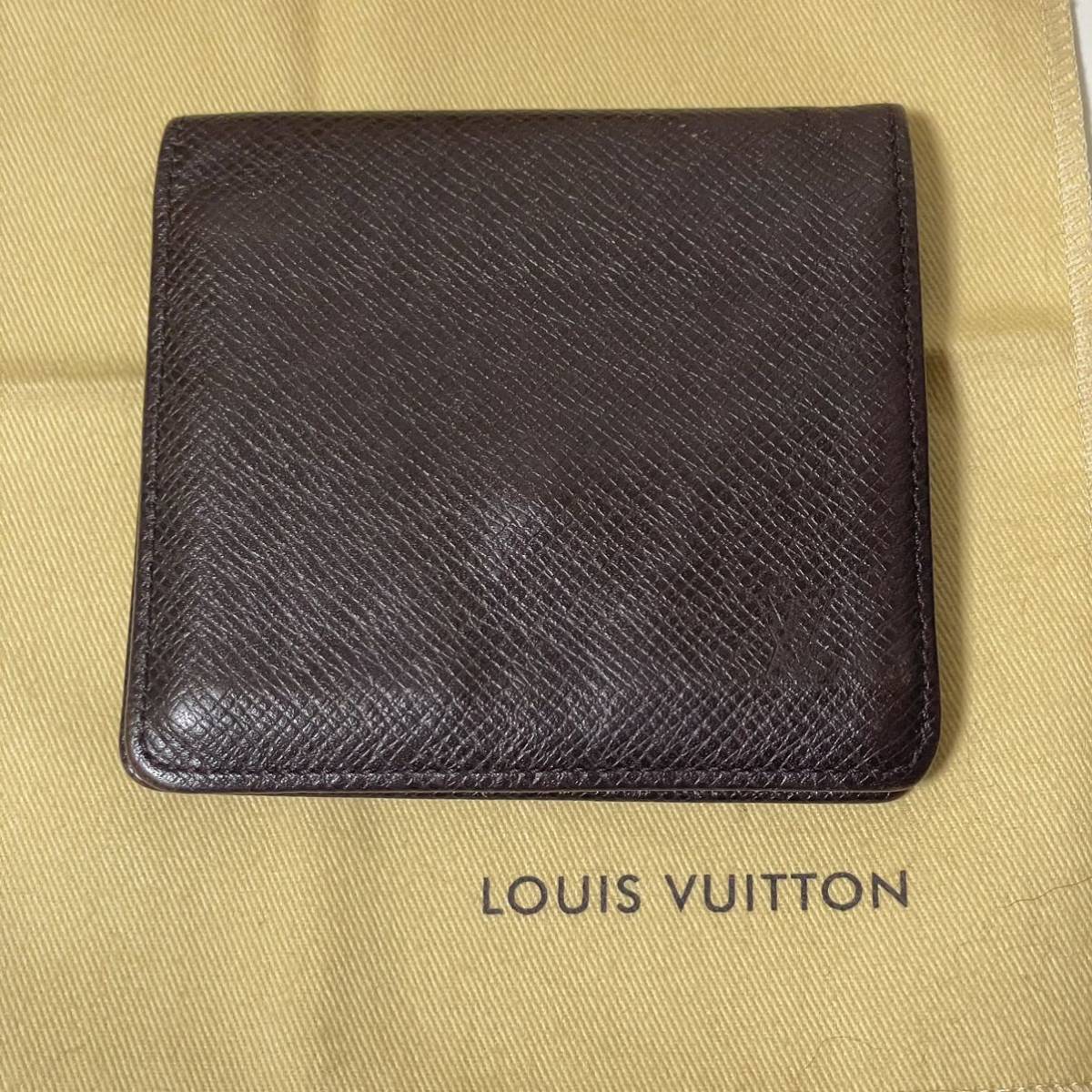 LOUIS VUITTON ルイヴィトンタイガ 二つ折り財布 小銭入れ ポルト 付属品付き_画像2