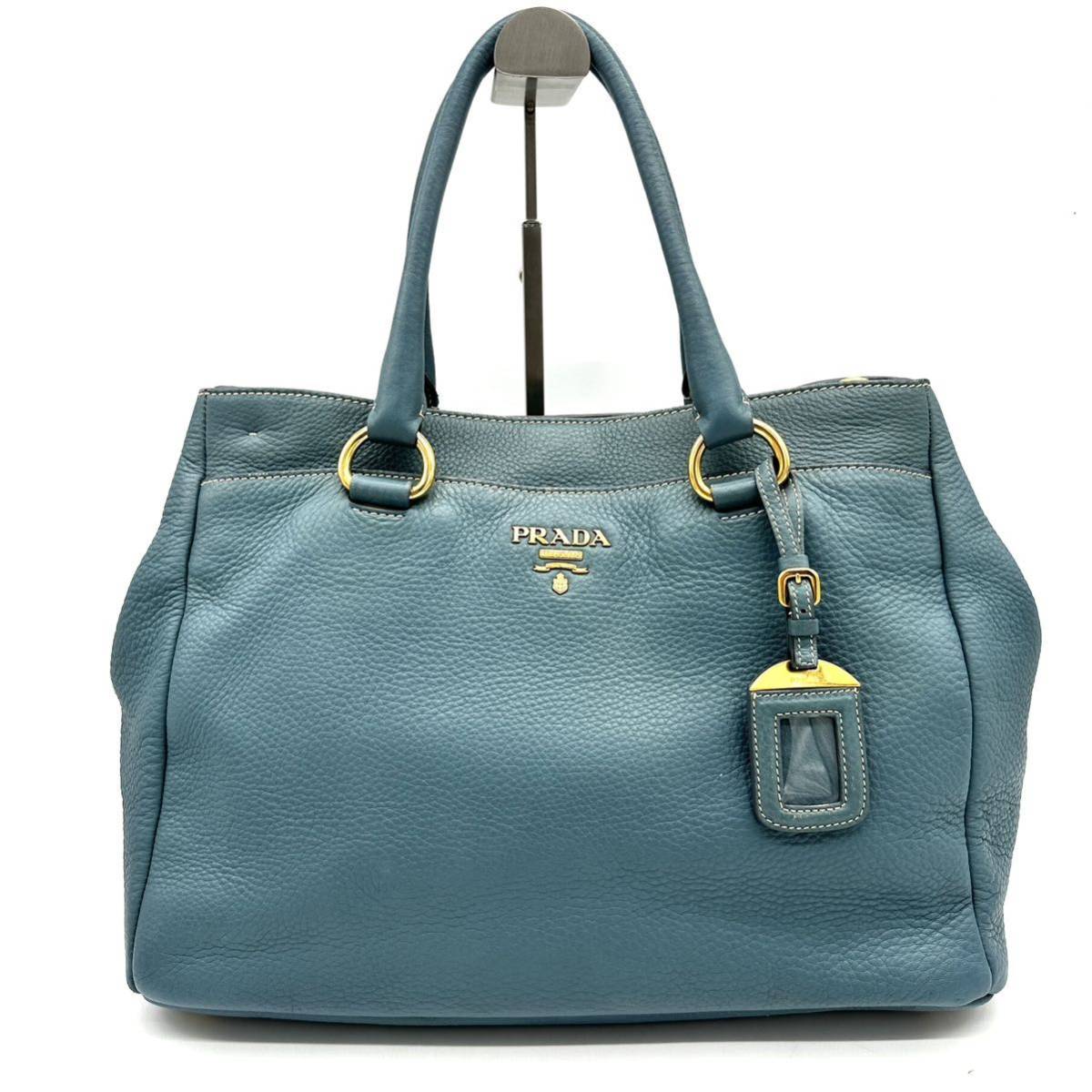 美品 PRADAプラダ トートバッグ ハンド ヴィッテロダイノ 肩がけ A4 大