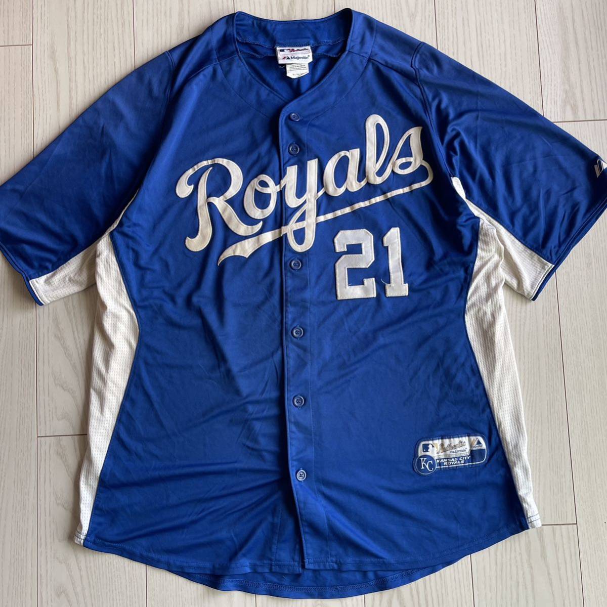 M33-71 MLB カンザスシティ　ベースボールシャツ　ゲームシャツ　ユニフォーム　半袖