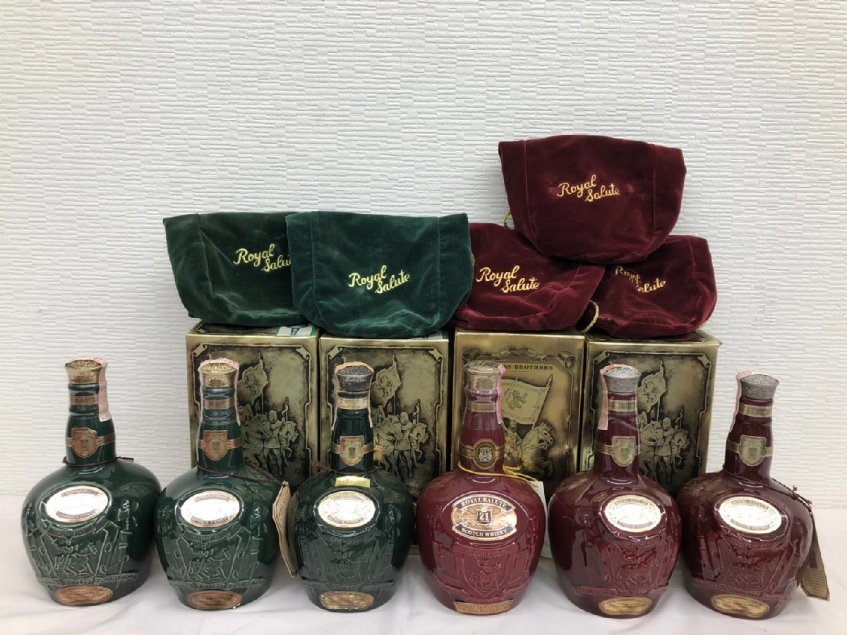 12w酒008E】☆1円スタート☆古酒・未開栓☆6本セット☆ROYAL SALUTE
