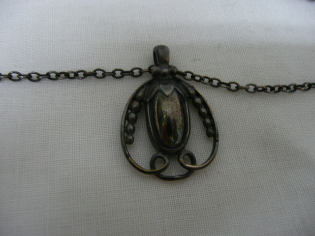 63)♪GEORG JENSEN ジョージジェンセン ネックレス 1990 シルバー925