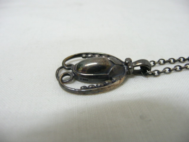 63)♪GEORG JENSEN ジョージジェンセン ネックレス 1990 シルバー925