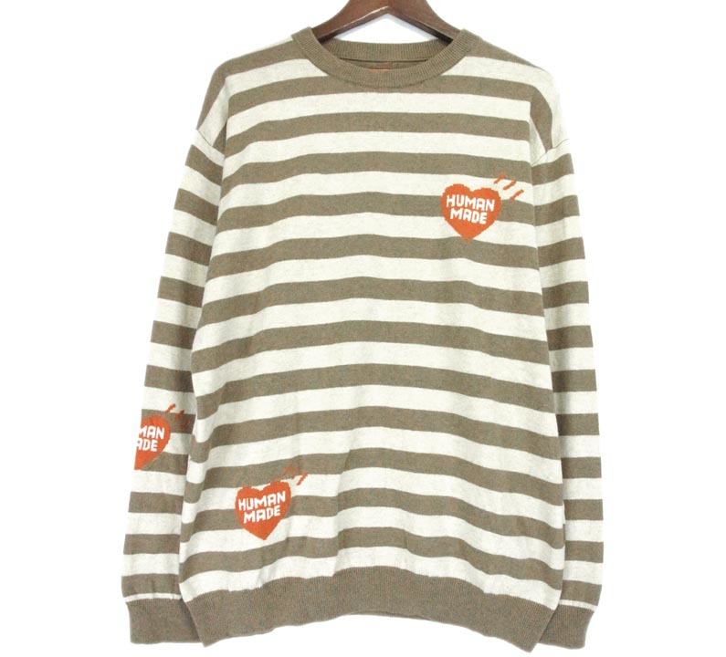 ヒューマンメイド HUMAN MADE □ 22AW 【 STRIPED L/S KNIT SWEATER