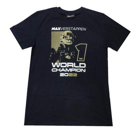 新品本物  2022 新品未使用 Mサイズ 記念Tシャツ ワールドチャンピオン マックス・フェルスタッペン レッドブル F1