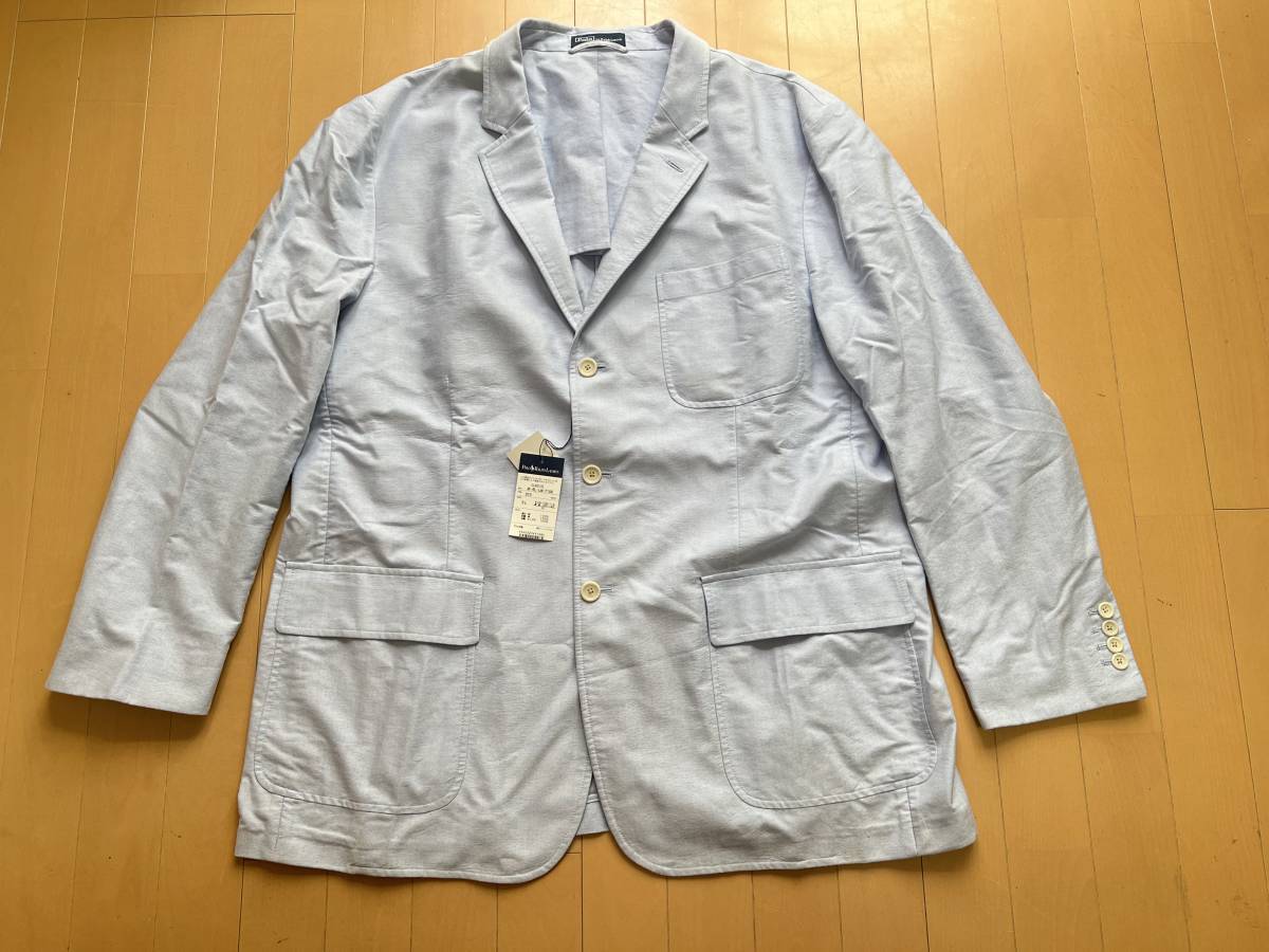 BIG SIZE 3L/伊勢丹新宿高級/新品タグ◎RALPH LAUREN コットン100% オックスフォード&ノッチドラペル 本切羽 最高級スポーツジャケット/RRL_画像1