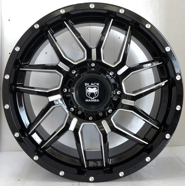 車検対応 TJラングラー JKラングラー BLACK MAMBA BM7 20インチマッドタイヤホイール YOKOHAMA GEOLANDAR MT G003 275/55R20 295/55R20_画像3