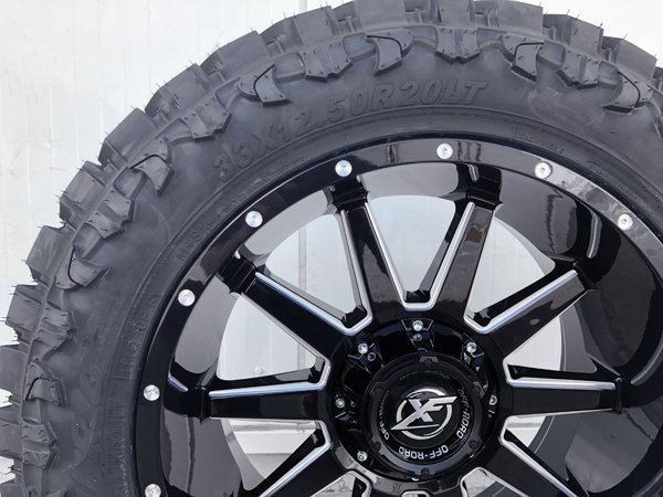 新品 20x10 ランクル100 シグナス XF OFFROAD XF219 20インチマッドタイヤホイール ATTURO TRAIL BLADE MT 285/50R20 33x12.50R20 35x12.5_※33x12.50R20との組み込み画像です。