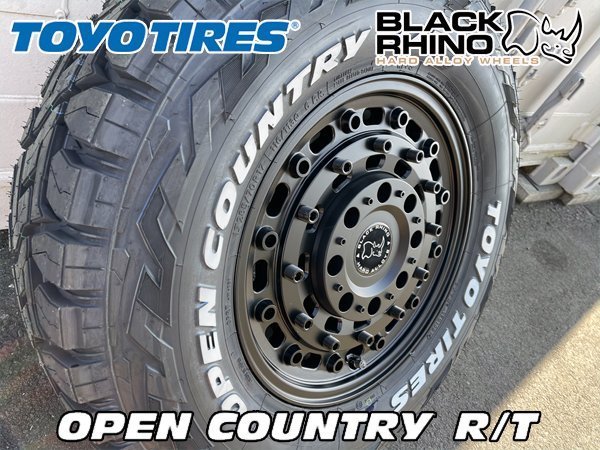 新品 数量限定 ブラックライノ JLラングラー JKラングラー 17インチタイヤホイール4本SET TOYO OPEN COUNTRY RT 285/70R17 ホワイトレタ_画像1