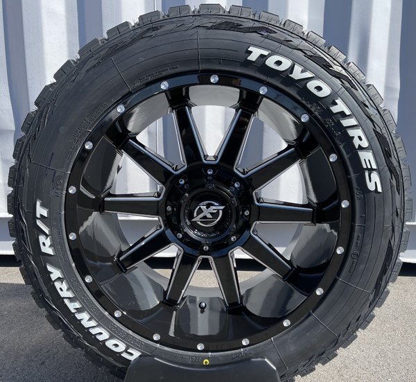 新品 20x10J FJクルーザー ハマーH3 XF OFFROAD XF219 20インチタイヤホイールセット TOYO OPEN COUNTRY RT 275/55R20 ホワイトレター_画像4