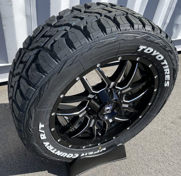 新品 Black Mamba ランクル200 ランクル100 ZX対応 20インチタイヤホイールセット TOYO OPEN COUNTRY RT 275/55R20 ホワイトレター BM7 LT_画像7