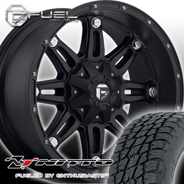 FUEL D531 HOSTAGE エスカレード タホ サバーバン シルバラード 20インチタイヤホイールセット NITTO TERRA GRAPPLER 265/50R20 275/55R20_画像1