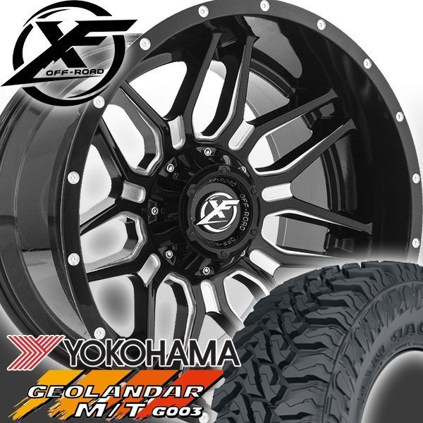 20x12J ハイラックス GUN125 XF OFFROAD XF222 20インチマッドタイヤホイール YOKOHAMA GEOLANDAR MT G003 275/55R20 295/55R20 33インチ_画像1