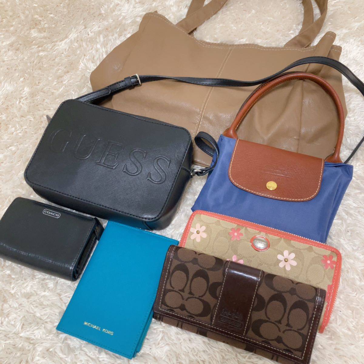1スタ 1円スタート バッグ 財布 まとめ売り coach コーチ guess ゲス