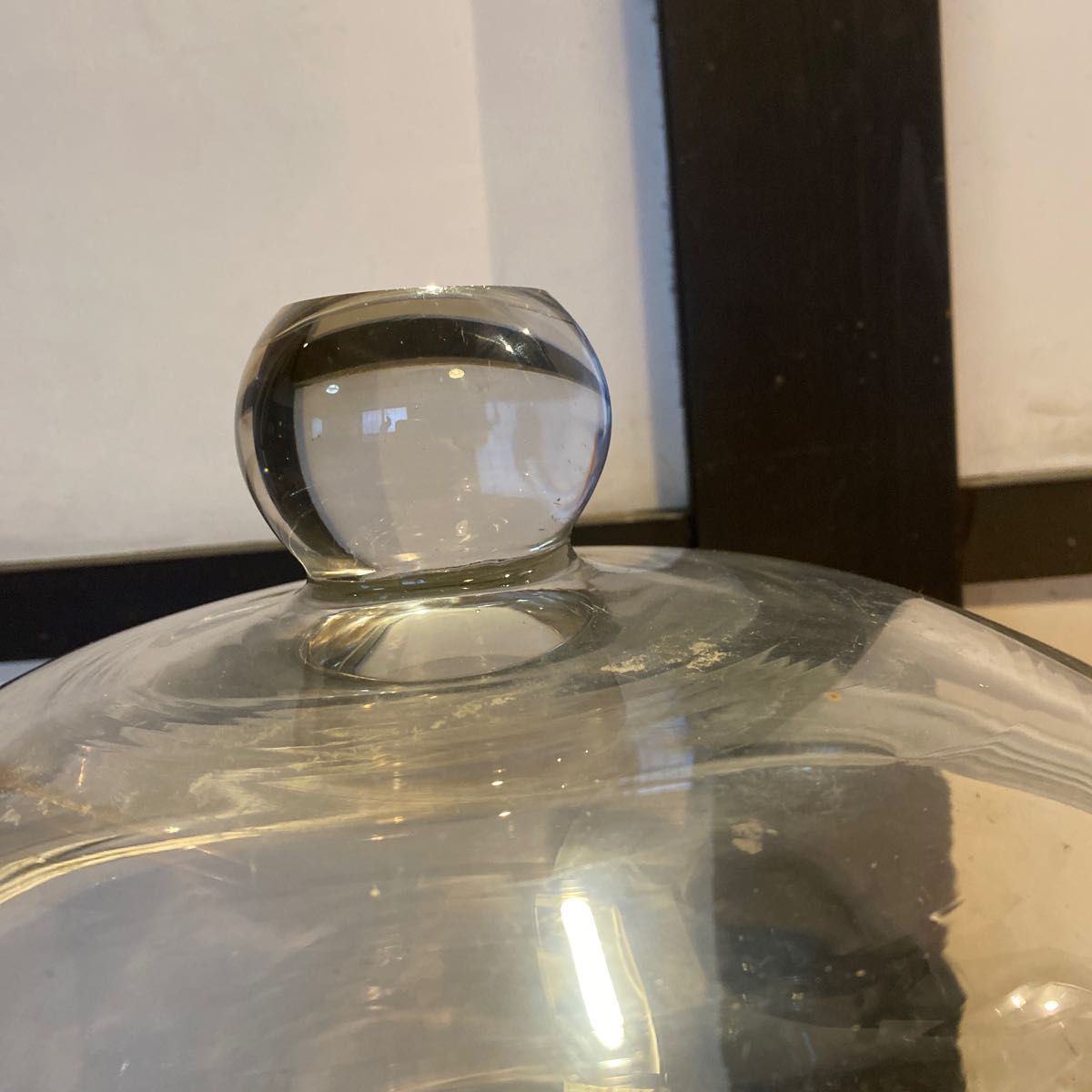 蓋物ゆがみガラス レトロ びん ゆらゆら アンティーク 保存容器 蓋物ゆがみガラス レトロ びん ゆらゆら アンティーク 保存容器
