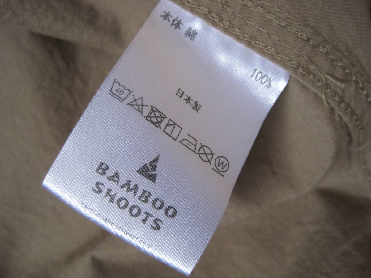定価24,200円　BAMBOO SHOOTS×MOUNTAIN RESEARCH マウンテンリサーチ　ビックシルエット　ハイキングシャツ 　ベンチレーション付き　L_画像8