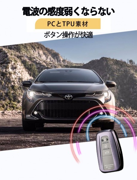 トヨタ C-HR プリウス 50系 カローラ RAV4 50系 カムリ70系 ランドクルーザー プラド クラウン 220系 キーケース キーホルダー ピンク