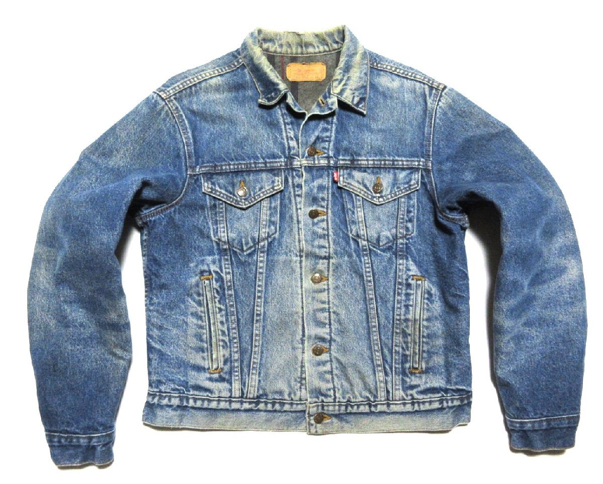 米国製 ヴィンテージ オリジナル リーバイス Levi's 71506 0316/デニムジャケット/インナーブランケット/44L/ジージャン/Gジャン/557/558_画像1