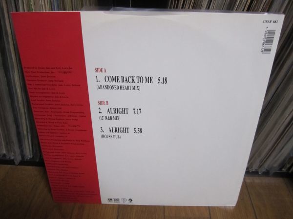 Janet Jackson / Come Back To Me, Abandoned Heart Mix / Alrightの画像2