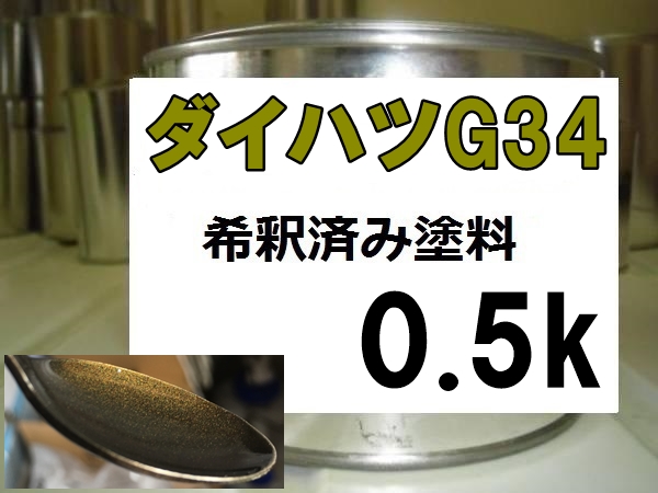 ◆ ダイハツG34　塗料　ダークオリーブマイカ　ネイキッド　希釈済_画像1