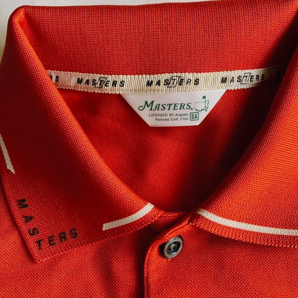 ●送料210円〜 Masters 半袖 ポロシャツ メンズ Lサイズ オレンジ ゴルフウェア 古着 中古 412_画像3