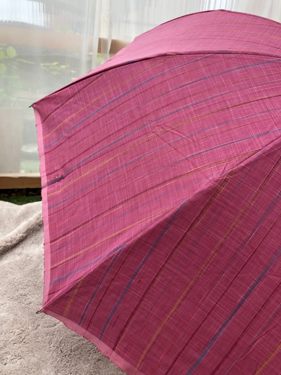 新品未使用　55cm 絹　高級折りたたみ傘　カバー有り　日傘　女性用