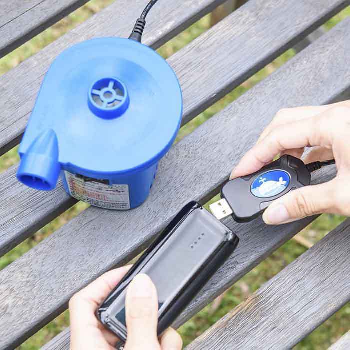  electric pump pool rechargeable cordless air pump air pulling out powerful USB type pump light weight compact small size simple air plug vinyl pool 