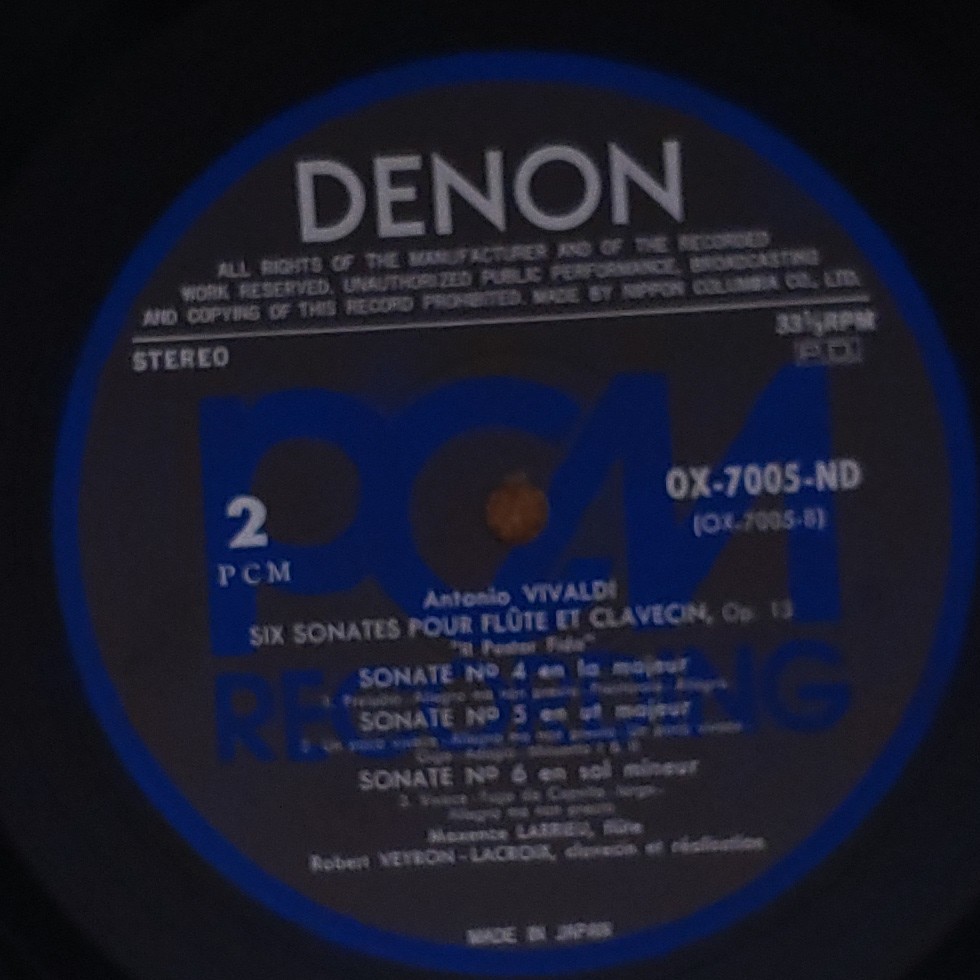 良盤屋◇LP◇ラリュー(フルート)ラクロワ(クラウザン) ☆ヴィヴァルディ(シェドヴィル)=フルート・ソナタ集《忠実な羊飼い》◇C10512 ランパル (フルート)- 伝ヴィヴァルディ フルート・ソナタ集《忠実な羊飼い》