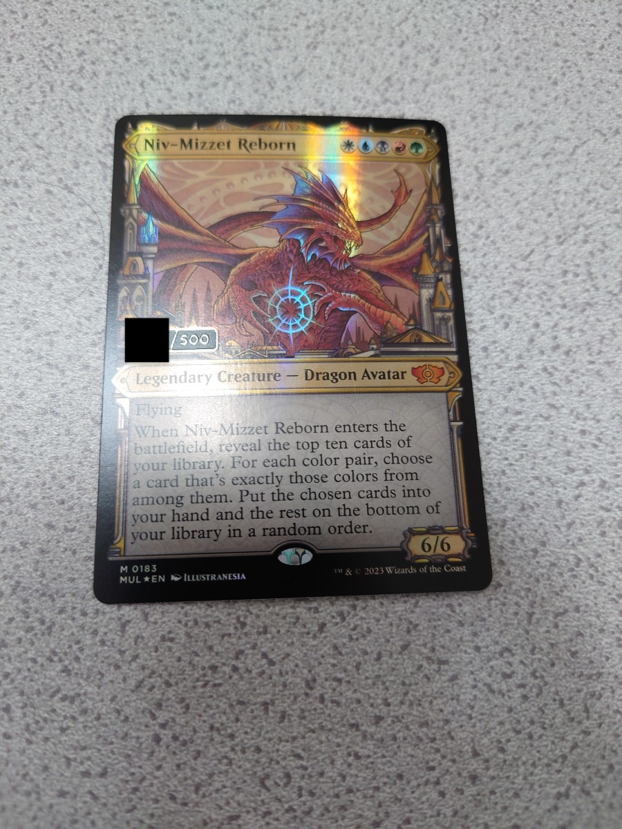 MTG MOM ニヴ=ミゼット再誕 英語ダブルレインボウfoil 一枚 機械兵団の