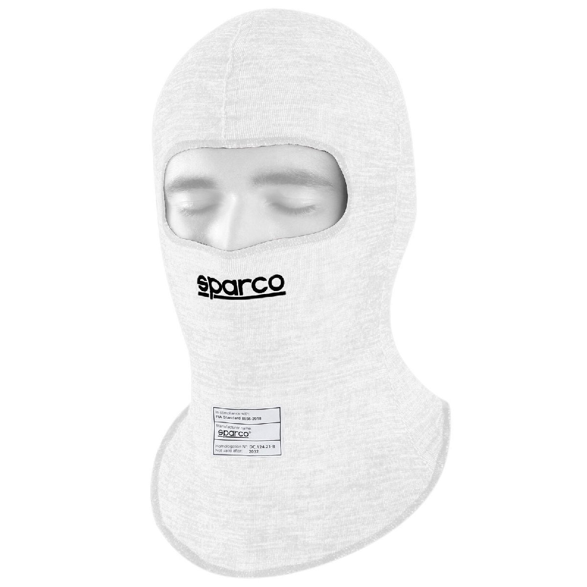 SPARCO（スパルコ） バラクラバ RW-10 SHIELD PRO BALACLAVA ホワイト FIA：8856-2018_画像1