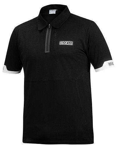 SPARCO（スパルコ） ポロシャツ POLO ZIP ブラック XSサイズ_画像1