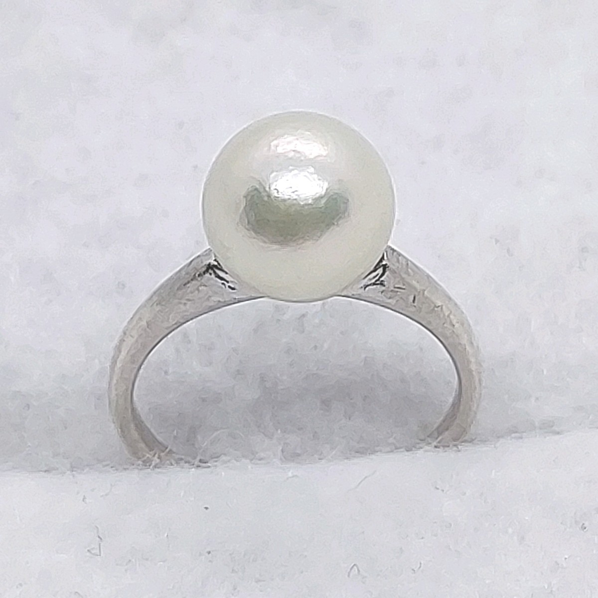 Mikimoto MIKIMOTO жемчуг примерно 7.3. примерно 1.5 номер серебряный булавка кольцо для ключей кольцо SV серебряный 
