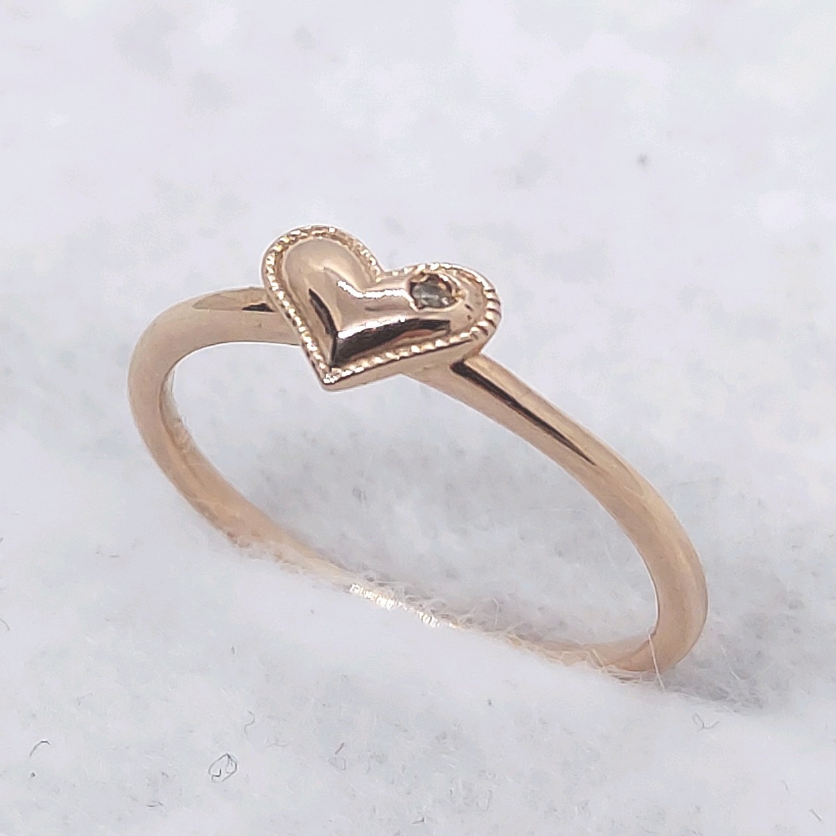 K10 approximately 10 number heart motif te The Yinling g ring pink gold 