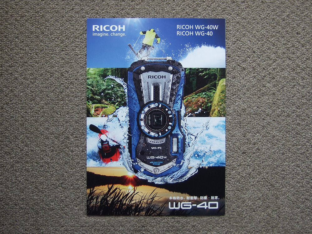 [ catalog only ]RICOH WG-40W WG-40 2015.09 inspection WG-M1 WG watch PENTAX black white blue yellow 