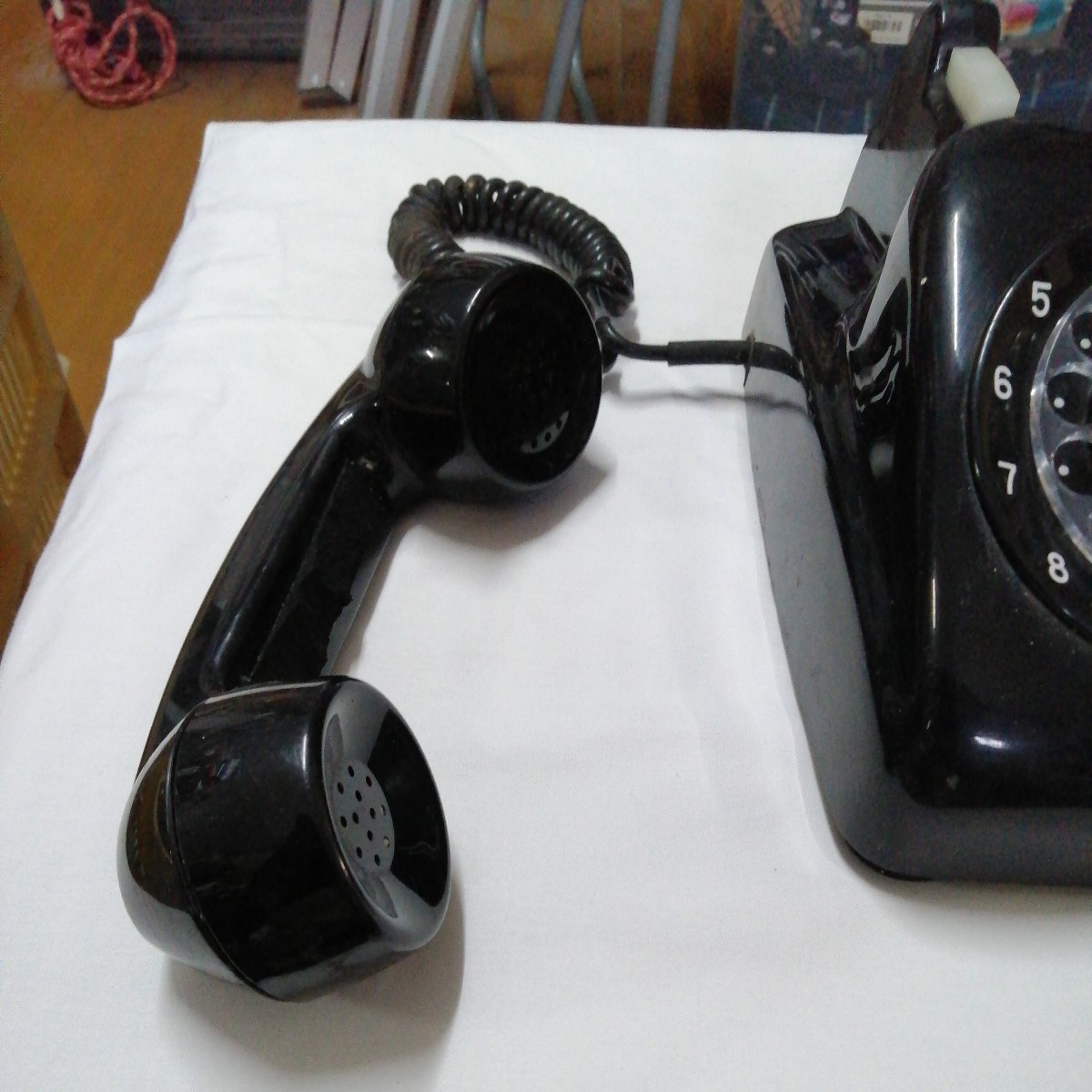  Saga departure Showa era. black telephone 610-A2 83.7 * operation goods * operation verification ending arrival / sending ok antique Showa Retro antique Vintage Japan electro- confidence telephone . company 