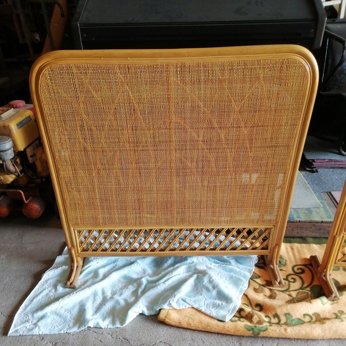  итого 2 шт Saga departure ротанг ротанг разделительный экран античный глаз .. натуральный материалы ( примерно 1050× высота 1020mm) разделитель 