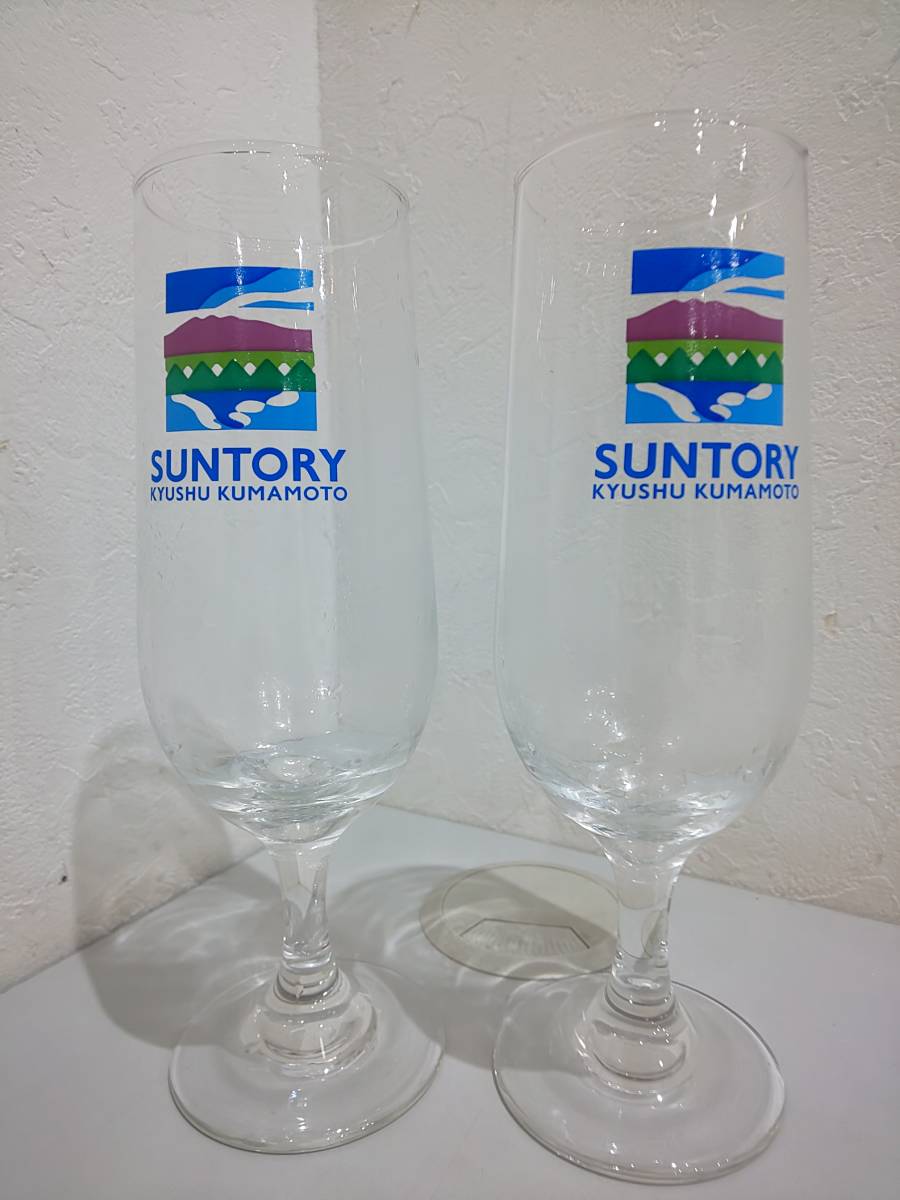 50402C★SUNTORY ワイングラス ペア 熊本_画像1