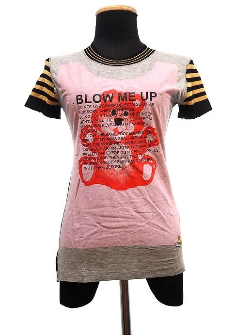  новый товар очень редкий Vintage товар Vivienne Westwood BLOW ME UP футболка cut and sewn Vivienne Westwood медведь Bear 