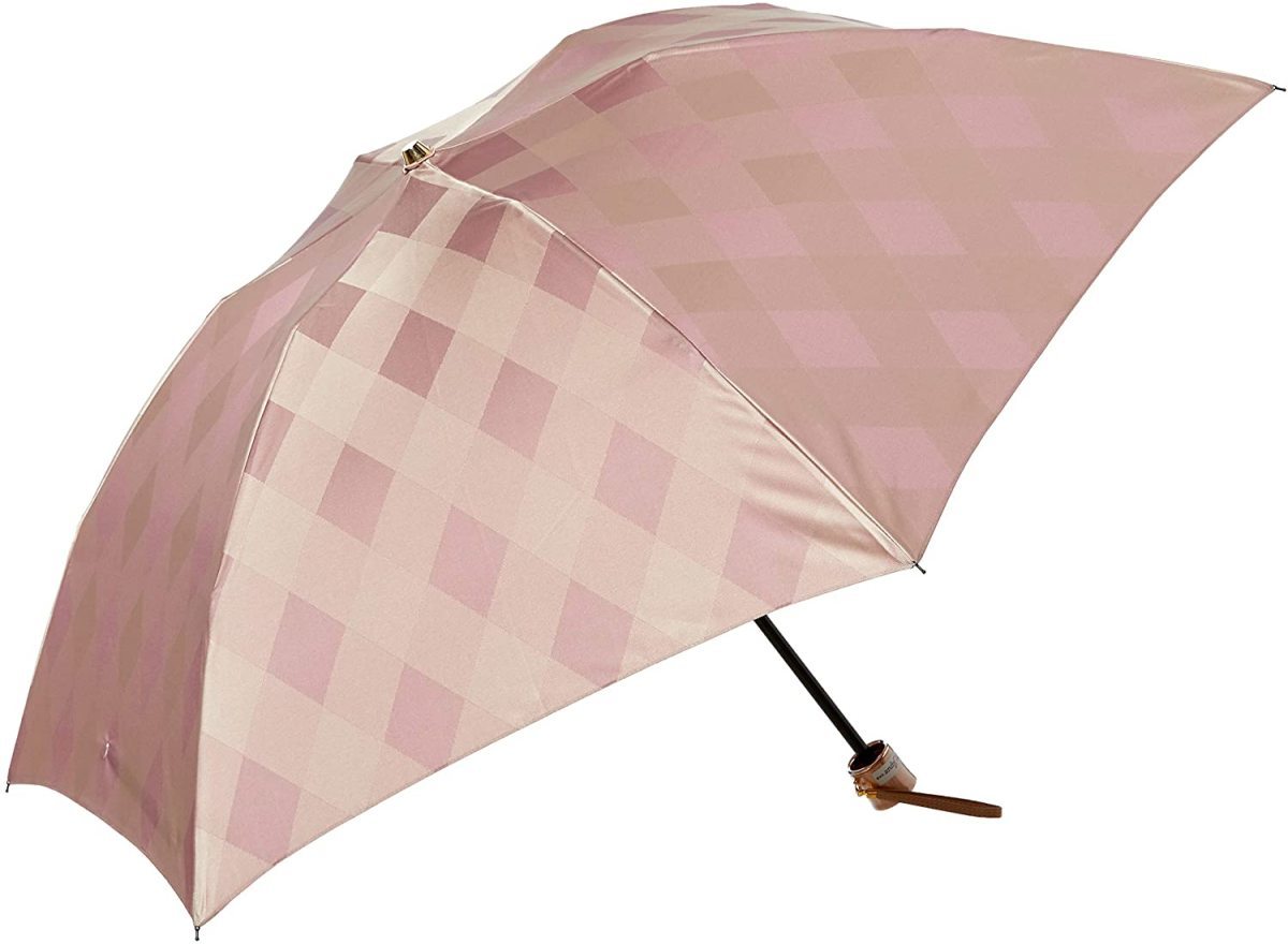折りたたみ傘 雨傘 レディース 日本製 軽量 おしゃれ かわいい オーロラ Fu-hen フヘン 17086 ピンク UVカット 紫外線防止加工_画像1