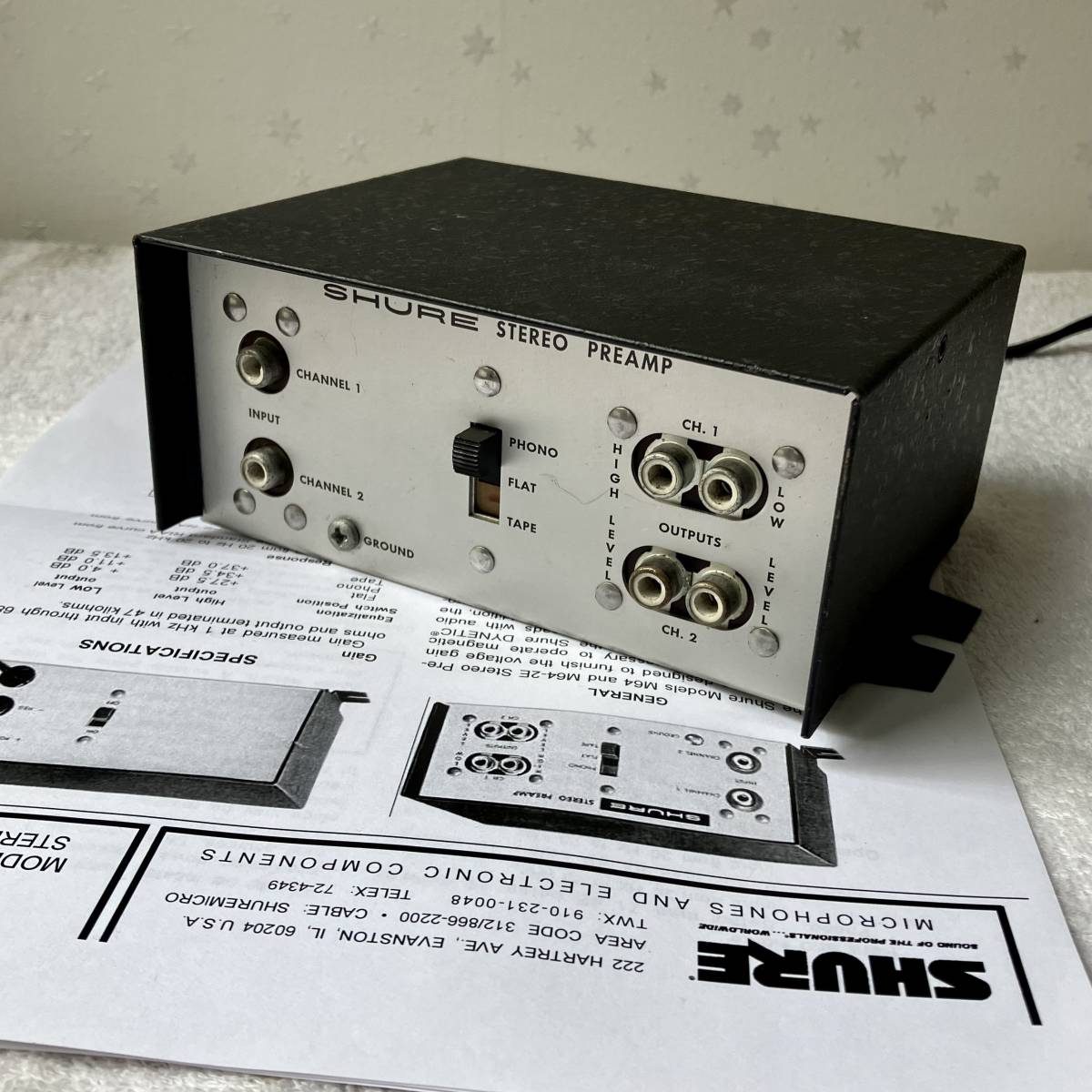 SHURE M64ステレオ プリアンプphoneイコライザー (別電源の高 SHURE M64ステレオ プリアンプphoneイコライザー (別電源の高