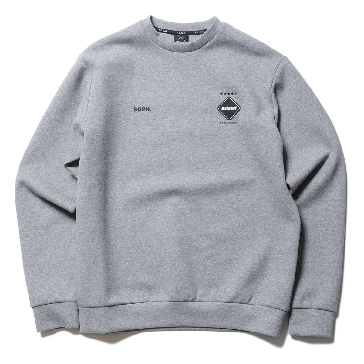 23SS新品LグレーF C Real BristolスウェットTECH SWEAT CREWNECK TOP