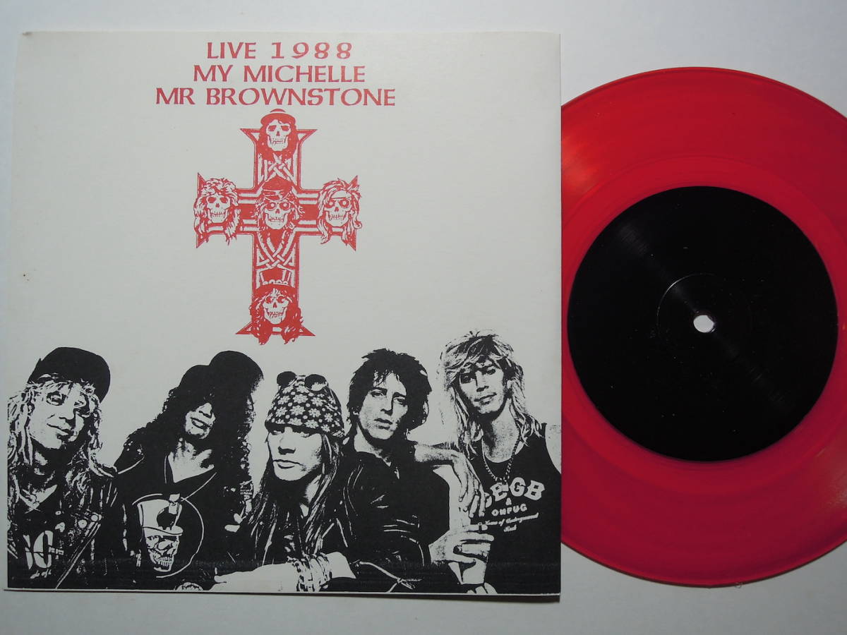 Guns N’ Roses・Live 1988 My Michelle Mr Brownstone Collectors’ 7” Red Vinylの画像2