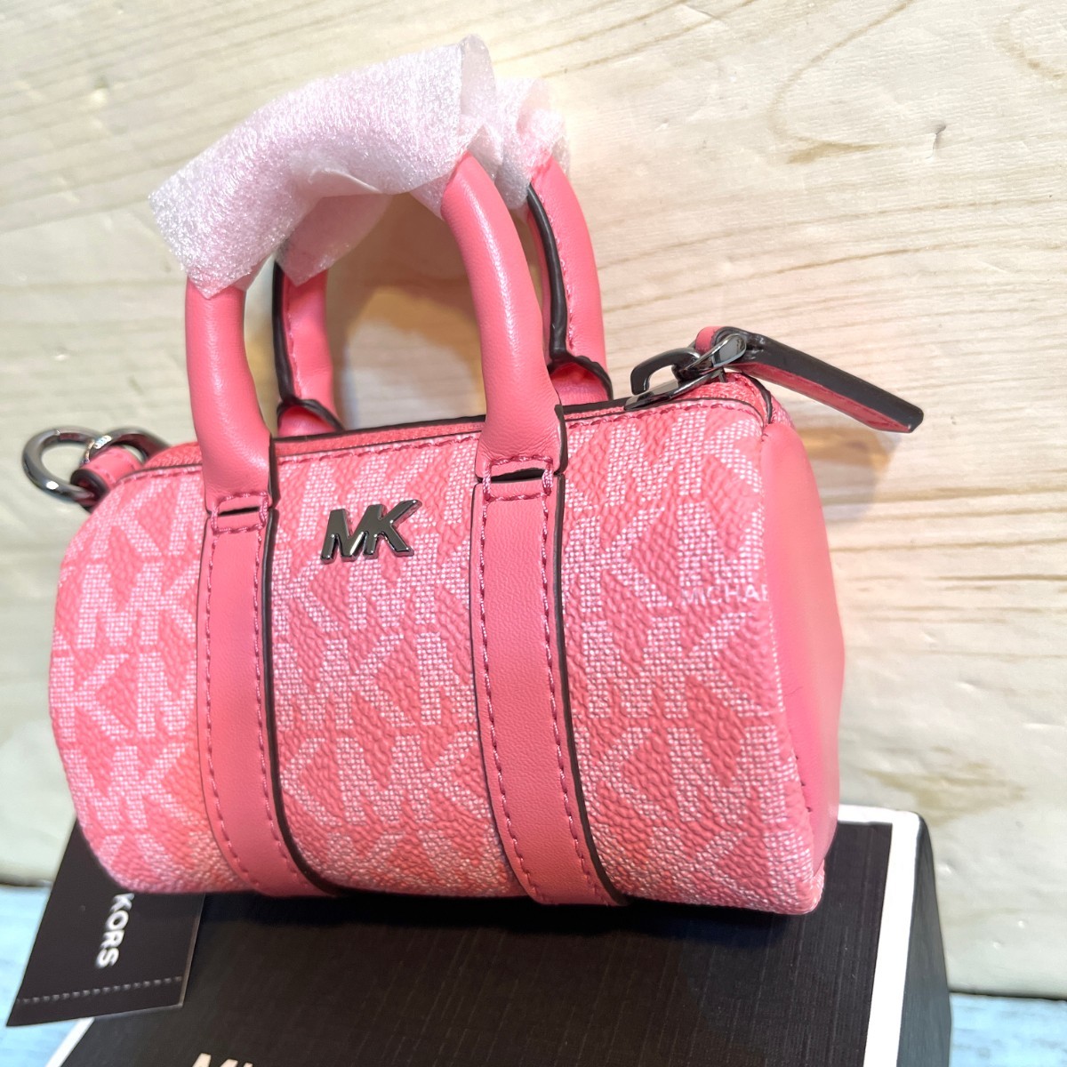 モノグラム マイケルコース MICHAEL KORS ロゴ MK 新品 ボストンバッグ