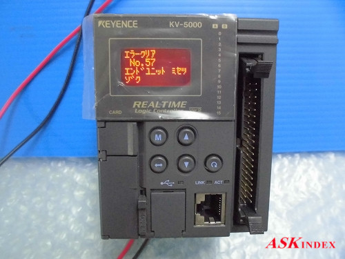 ■□ ※送料無料【管理番号HB1281】KEYENCE PLC Ethernet 内蔵 CPU ユニット KV-5000 (通電確認済) □■_画像5