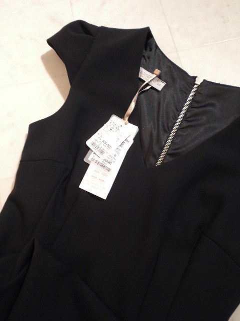  new goods! prompt decision!*ITALY[RINASCIMENTO]*li not equipped men to* all directions ~ beautiful I line Silhouette! black pen sill tight dress!S size 