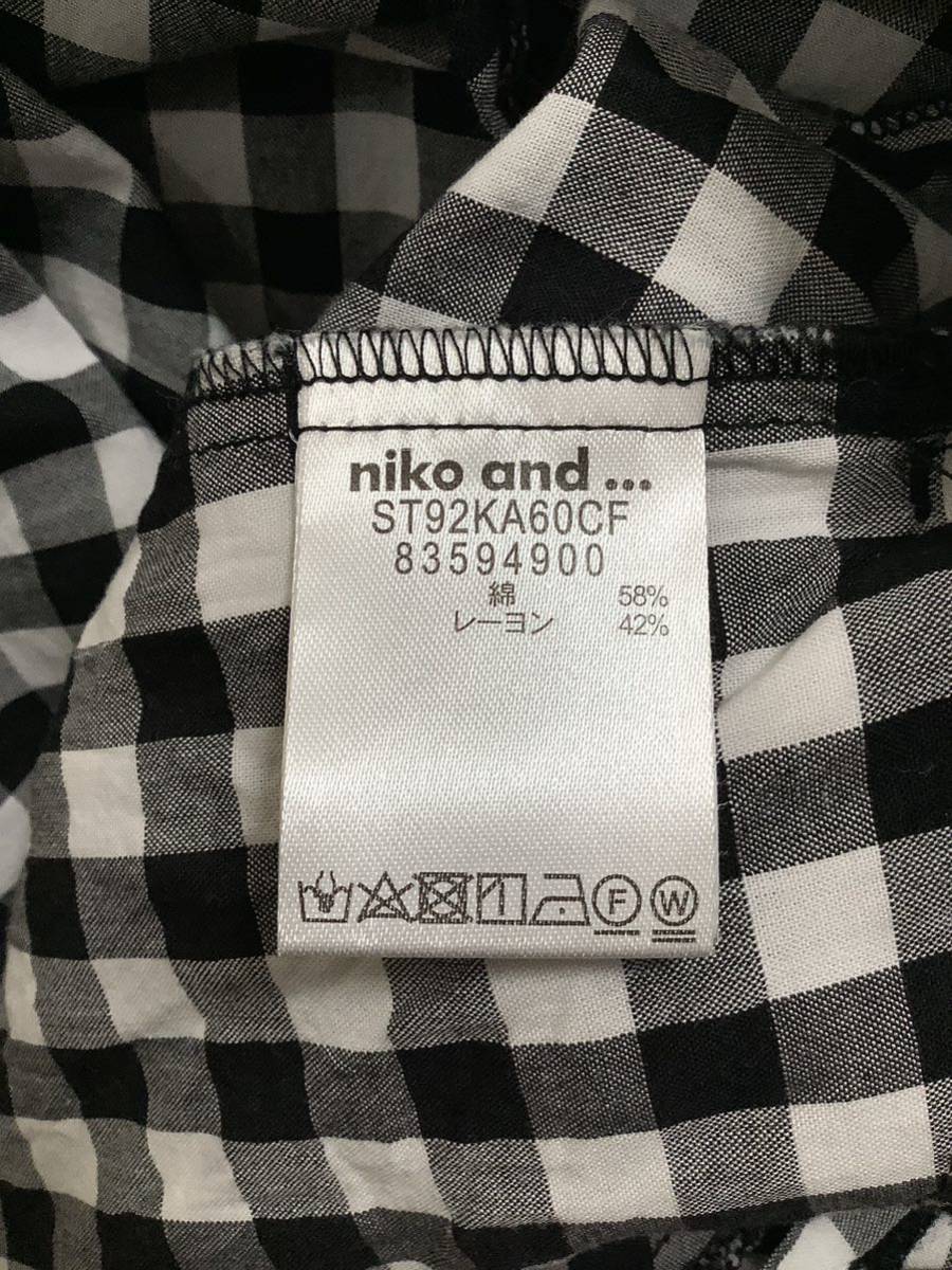 niko and... ニコアンド　チェックシャツ ロングワンピース　ギンガムチェック レディース　婦人服　古着　セレクト_画像4