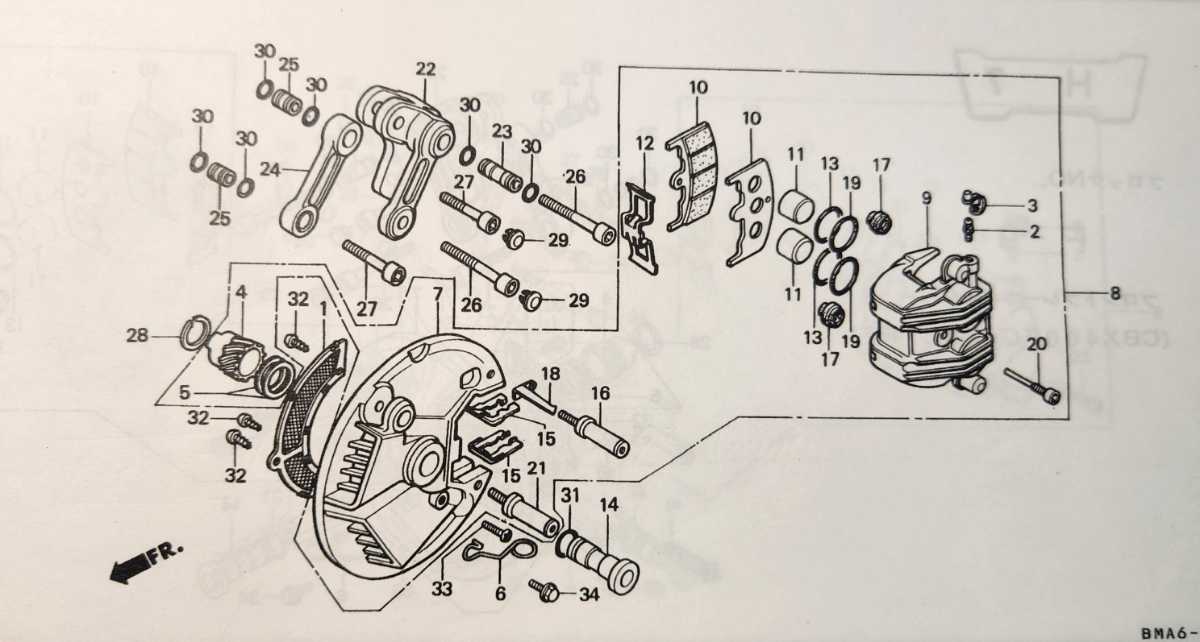 ホンダ純正新品 廃盤部品 CBX400F/CBX400FF/CBX550F ハンガーピン キャリパーボルトピン ブレーキパッド 前後(1台分)の画像4