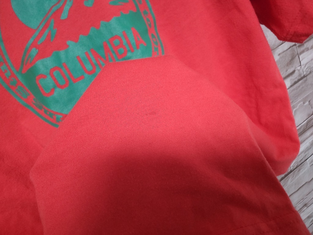 men's E313 Columbia コロンビア OMNI-WICK オムニウィック 半袖 Tシャツ L レッド系_画像4