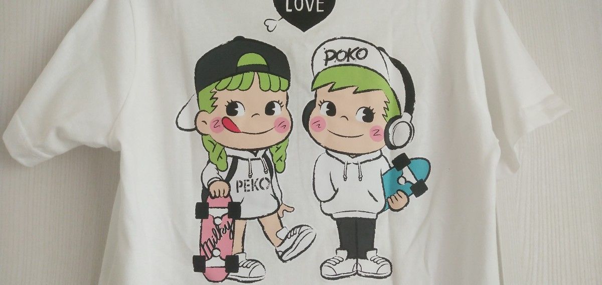 新品タグ付 ペコ&ポコ Peco&Poco Tシャツ 白 ユニセックス 新品タグ付 ペコ&ポコ Peco&Poco Tシャツ 白 ユニセックス