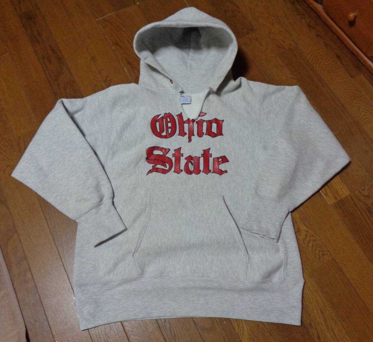 OhioStateオハイオ州立大学/刺繍タグ/チャンピオンChampion/リバース